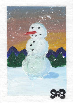 A Snow Man (Acrylic)